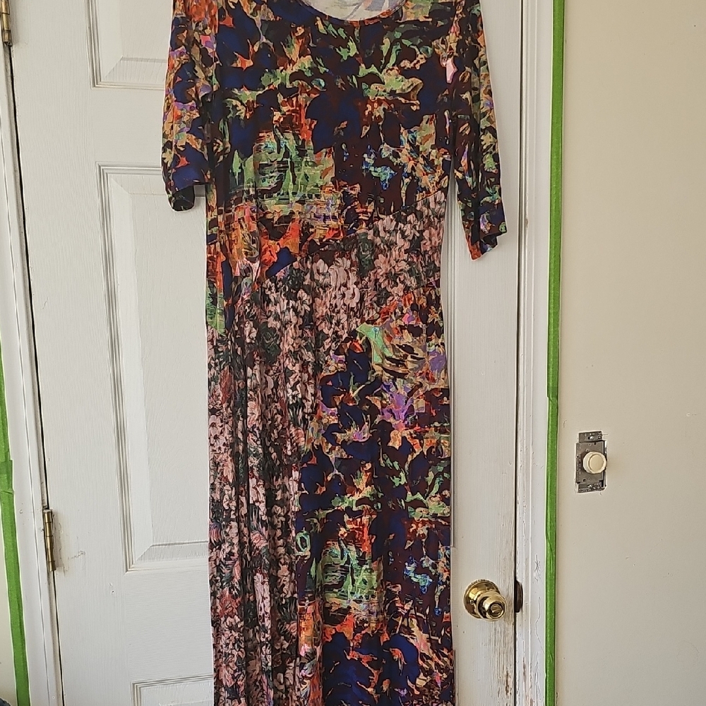 Soft Surroundings Multicolor Long Sleeve Dress